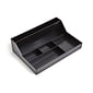 TRU RED™ 6-Compartment Plastic Desktop Organizer, Black (TR55259)