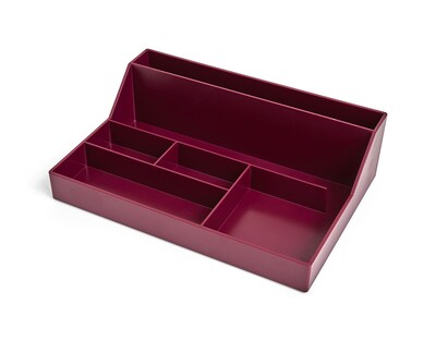 TRU RED™ 6-Compartment Plastic Desktop Organizer, Purple (TR55262)