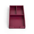 TRU RED™ 3-Compartment Stackable Plastic Desk Organizer, Purple (TR55246)
