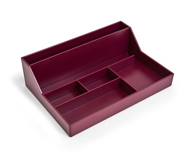 TRU RED™ 6-Compartment Plastic Desktop Organizer, Purple (TR55262)