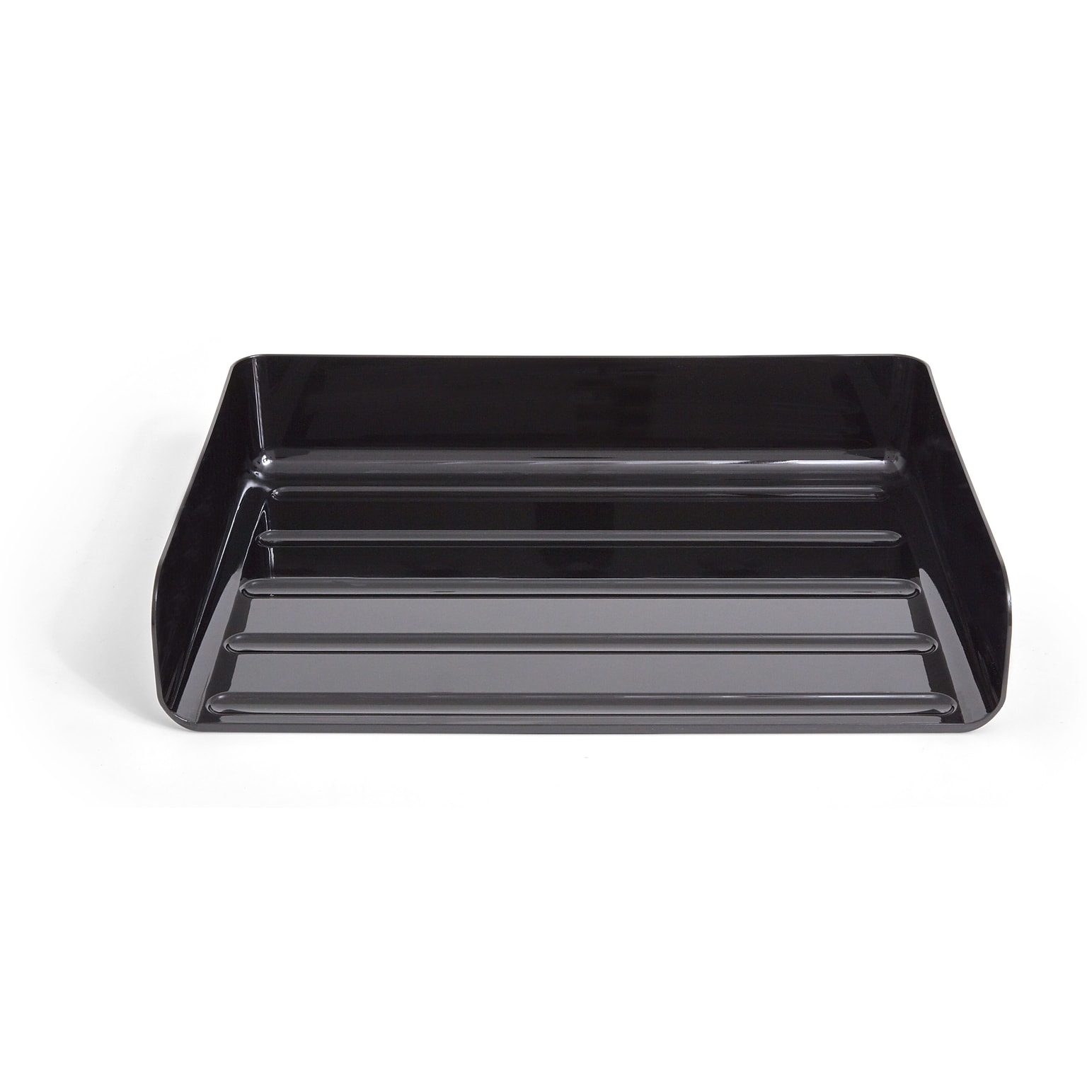 TRU RED™ Side Load Stackable Plastic Legal Tray, Black, 2/Pack (TR55332)