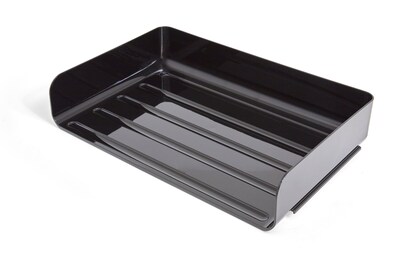 TRU RED™ Side Load Stackable Plastic Legal Tray, Black, 2/Pack (TR55332)
