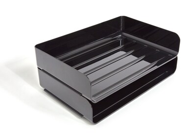 TRU RED™ Side Load Stackable Plastic Legal Tray, Black, 2/Pack (TR55332)