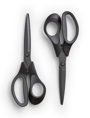 TRU RED™ 8 Non-Stick Titanium Coated Scissors, Straight Handle, 2/Pack  (TR55014)