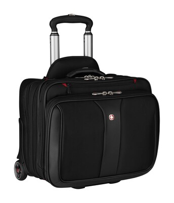 Wenger Patriot Rolling 2-Piece Business Set Laptop Rolling Briefcase, Black Polyester (WA-7953-02F00)
