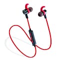 Laud Sports Wireless Headphones, Sweatproof In-Ear Earphones, Red (LAUDEX3-RED)
