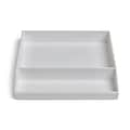 TRU RED™ Divided Stackable Plastic Tray, White (TR55249)