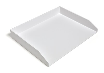 TRU RED™ Side Load Stackable Plastic Letter Tray, White (TR55291)