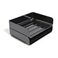 TRU RED™ Side Load Stackable Plastic Letter Tray, Black, 2/Pack (TR55327)