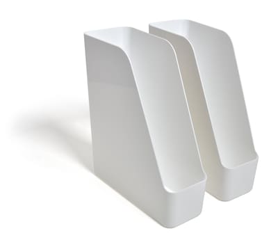 TRU RED™ Plastic Magazine File, White, 2/Pack (TR55338)