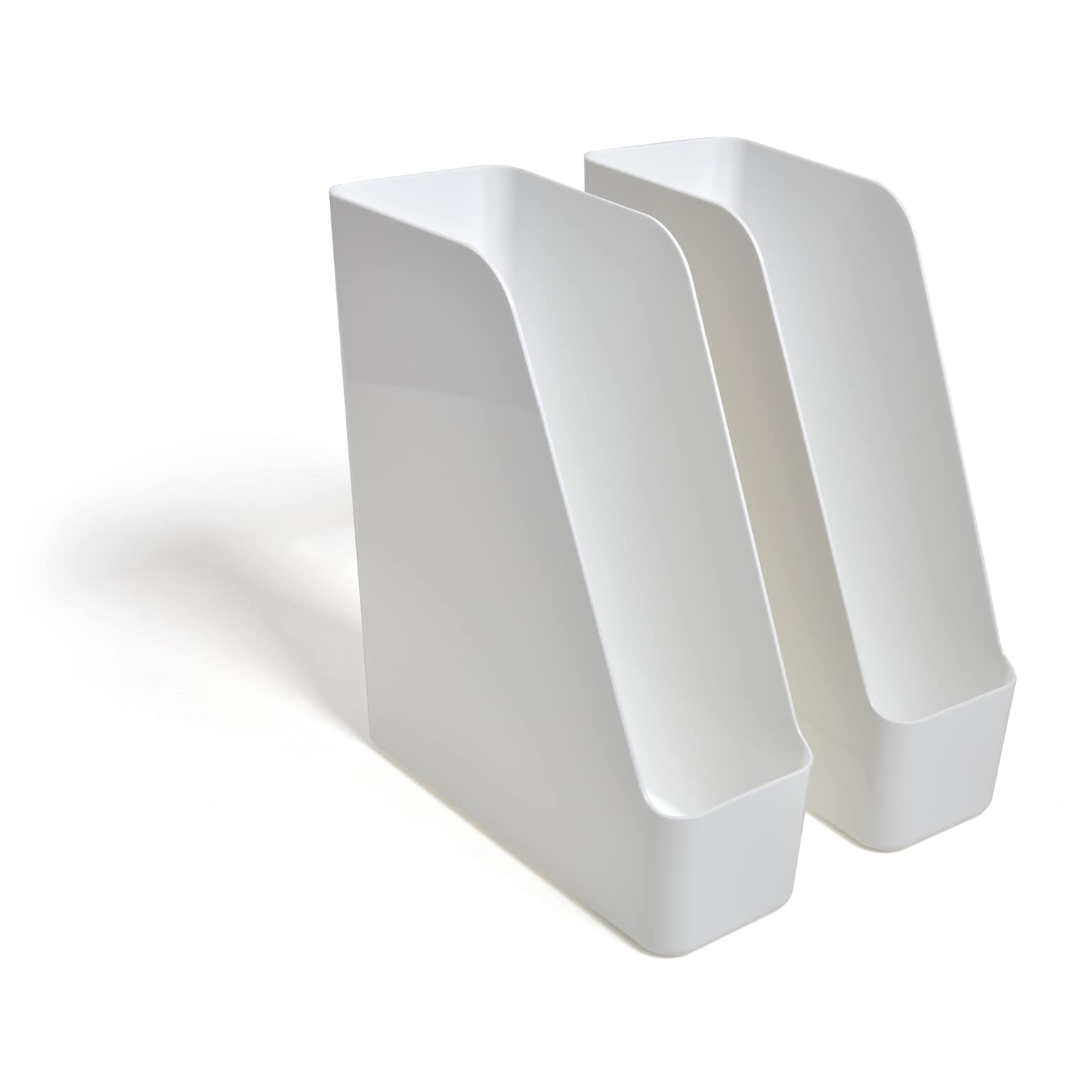 TRU RED™ Plastic Magazine File, White, 2/Pack (TR55338)