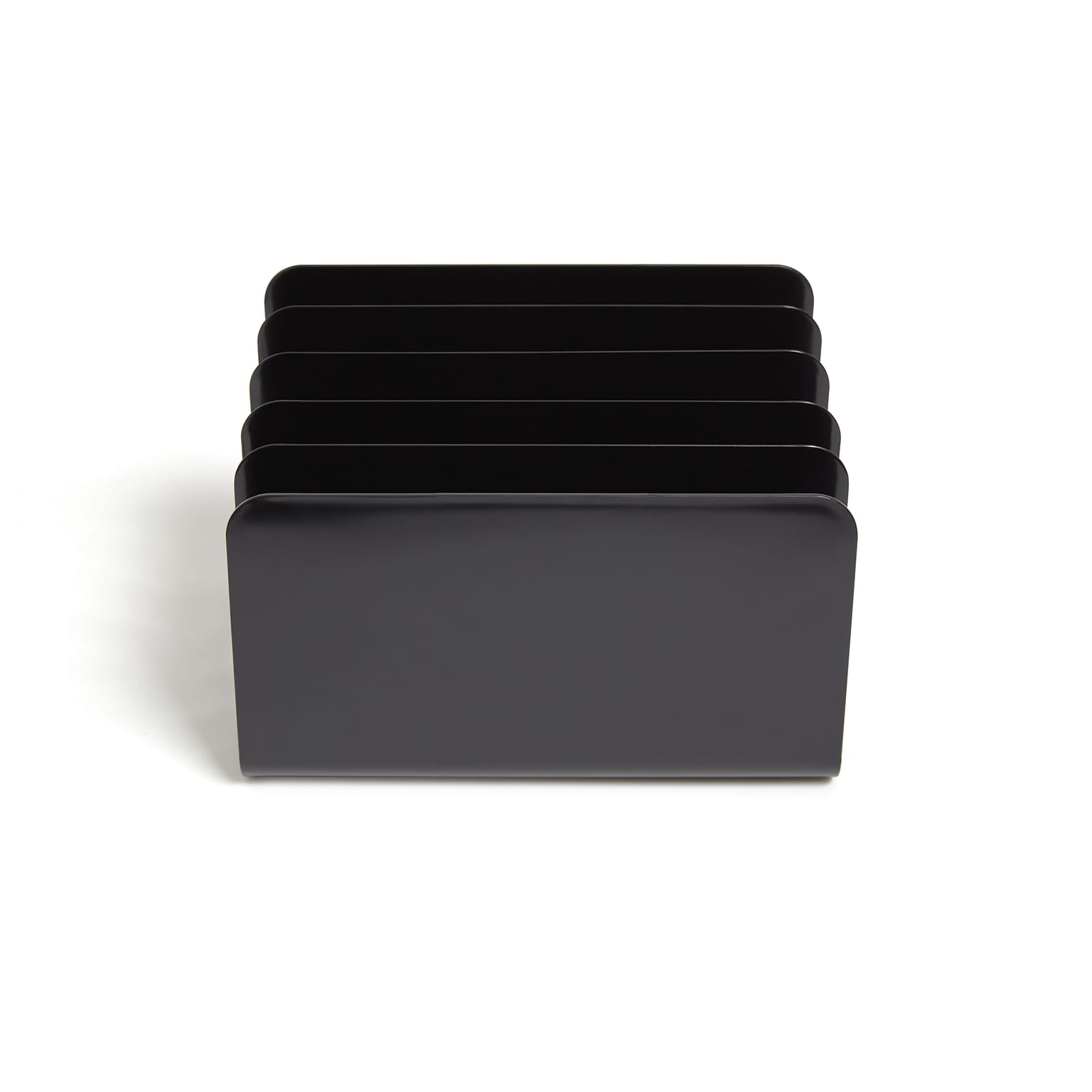 TRU RED™ 5-Compartment Plastic Incline Sorter, Black (TR55335)