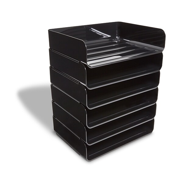 Rubbermaid Black Plastic Regeneration Letter Tray