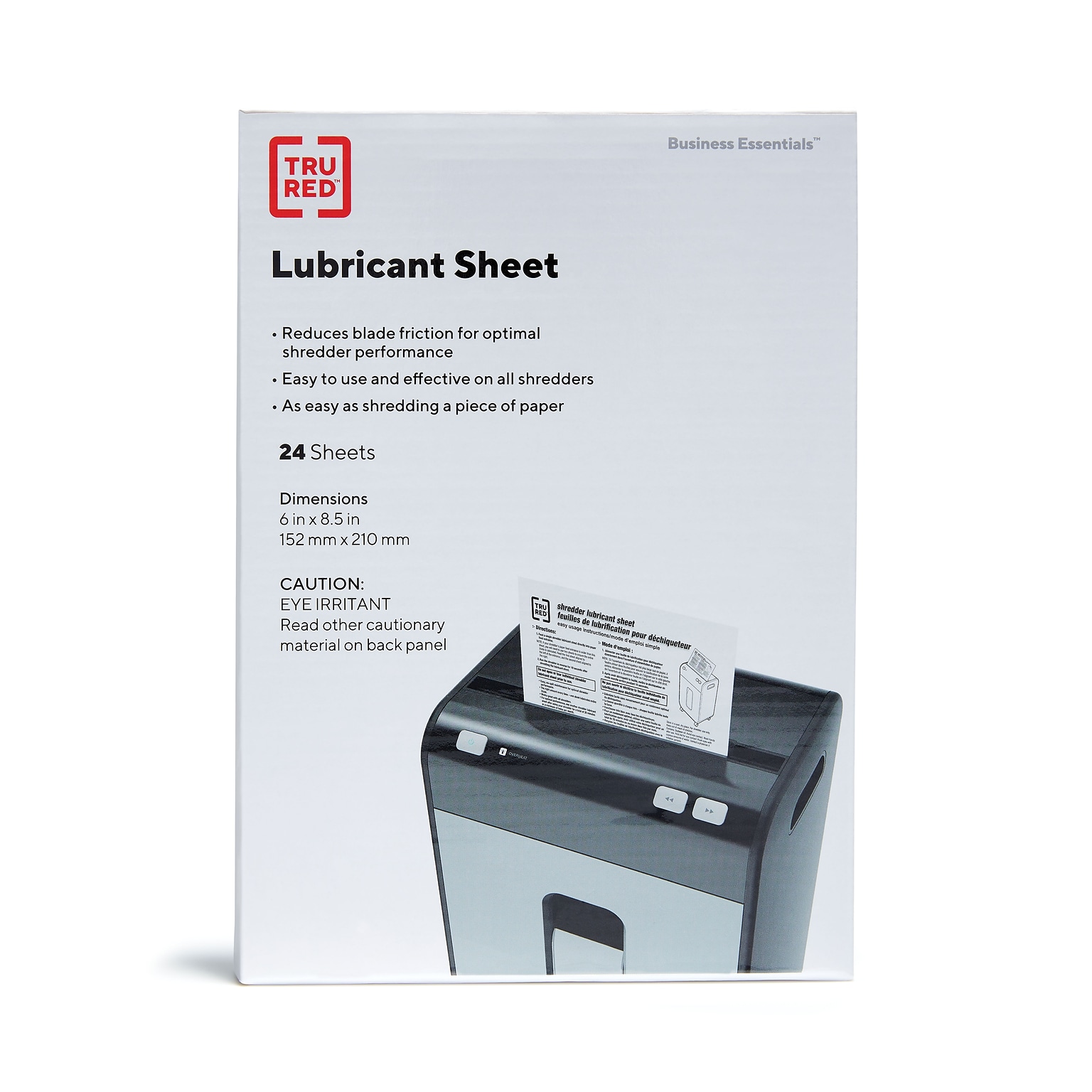 Staples Shredder Lubricant Sheets, 8.5 x 6, 24/Pack (36395)