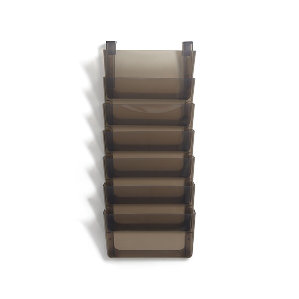 TRU RED™ Unbreakable 7-Pocket Plastic Letter Wall File, Smoke (TR55349)
