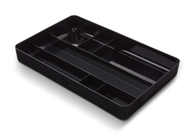 TRU RED™ 7-Compartment Plastic Drawer Organizer, Black (TR55351)