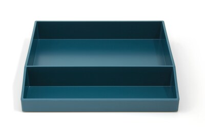 TRU RED™ Divided Stackable Plastic Tray, Teal (TR55252)