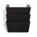 TRU RED™ Unbreakable 3-Pocket Plastic Letter Wall File, Black (TR55344)