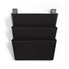 TRU RED™ Unbreakable 3-Pocket Plastic Letter Wall File, Black (TR55344)