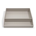 TRU RED™ Divided Stackable Plastic Tray, Gray (TR55250)