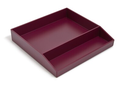 TRU RED™ Divided Stackable Plastic Tray, Purple (TR55251)