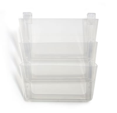 TRU RED™ Unbreakable 3-Pocket Plastic Letter Wall File, Clear (TR55345)