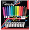 BIC Intensity Permanent Markers, Fine Tip, Assorted, 12/Pack (GPMAP12AS)