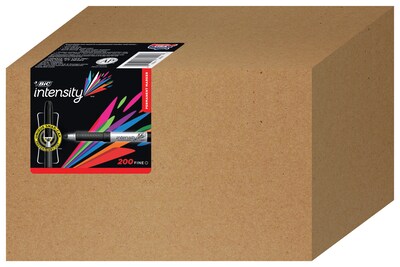 BIC Intensity Permanent Markers, Fine Tip, Black, 200/Pack (GPM200-BLK)