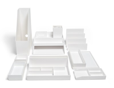 TRU RED™ 12-Piece Plastic Desk Set, White (TR55301)