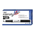 BIC Intensity Dry Erase Markers, Fine Tip, Black, 12/Pack (GDE11BLK)