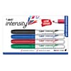BIC Intensity Dry Erase Markers, Fine Tip, Assorted, 4/Pack (31940/GDEP41AST)