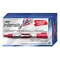 BIC Intensity Advanced Dry Erase Markers, Tank Style, Chisel Tip, Red, Dozen (GELIT11-RED)