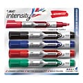 BIC Intensity Advanced Tank Dry Erase Markers, Chisel Tip, Assorted, 4/Pack (GELITP41-AST)