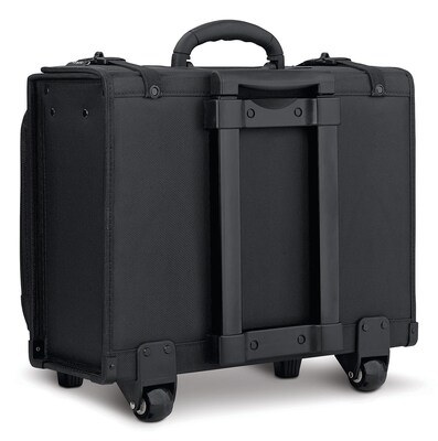 Solo New York Midtown Collection Morgan Laptop Rolling Briefcase, Black Polyester (B151-4)
