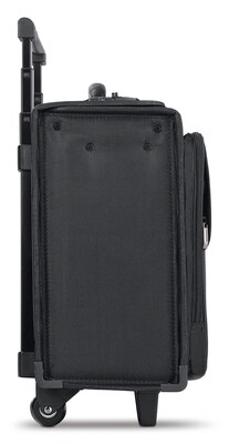Solo New York Midtown Collection Morgan Laptop Rolling Briefcase, Black Polyester (B151-4)