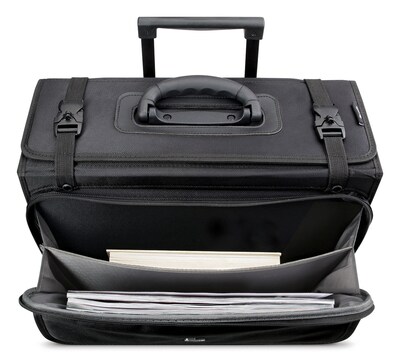 Solo New York Midtown Collection Morgan Laptop Rolling Briefcase, Black Polyester (B151-4)