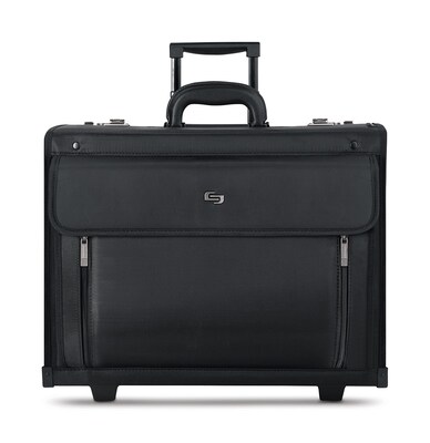Solo Classic Laptop Rolling Briefcase, Black Polyester (PV78-4)