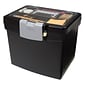 Storex Portable File Storage Box, Letter, Black (STX61502U01C)