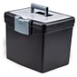 Storex Portable File Storage Box, Letter, Black (STX61502U01C)