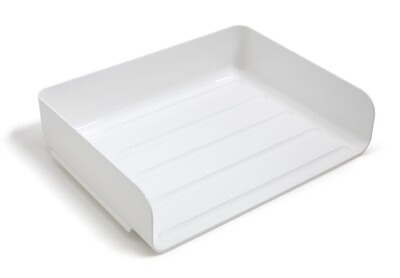 TRU RED™ Side Load Stackable Plastic Letter Tray, White, 6/Pack (TR55330)