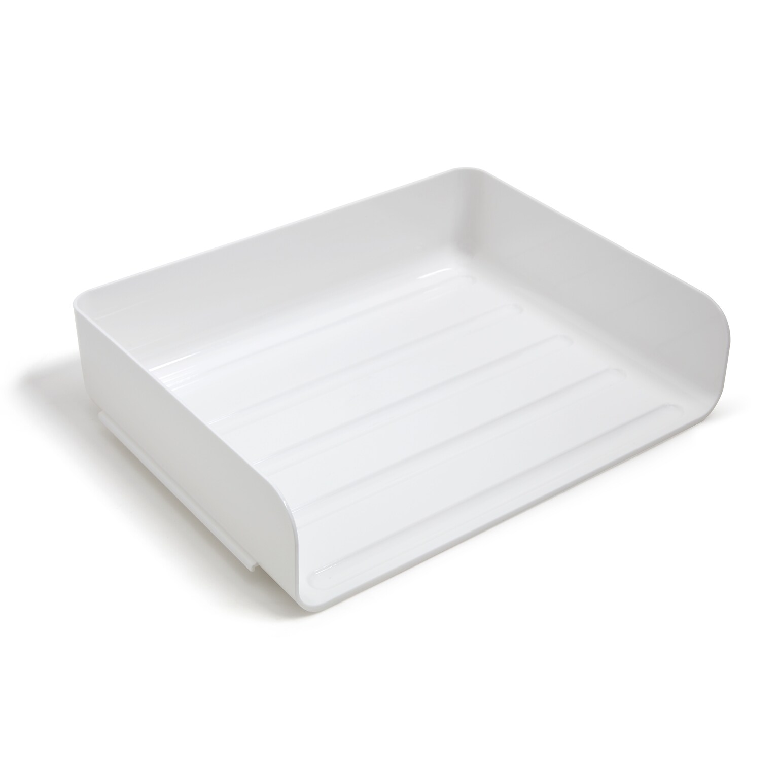 TRU RED™ Side Load Stackable Plastic Letter Tray, White, 2/Pack (TR55328)