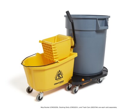 Coastwide Professional™ Click-Connect Trash Can Docking Dolly, Black (CW55231)