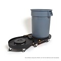 Coastwide Professional™ Click-Connect Trash Can Docking Dolly, Black (CW55231)