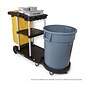 Coastwide Professional™ Click-Connect Janitorial Cart, 2 Shelf Set with Accessories (CW55228)