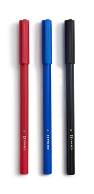 TRU RED™ Ballpoint Pens, Medium Point, 1.0mm, Assorted Colors, 60/Pack (TR54994)