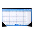 2020 Monthly Desk Pad Calendar, Blue and White, 17-3/4 x 10-7/8 (56440-20)