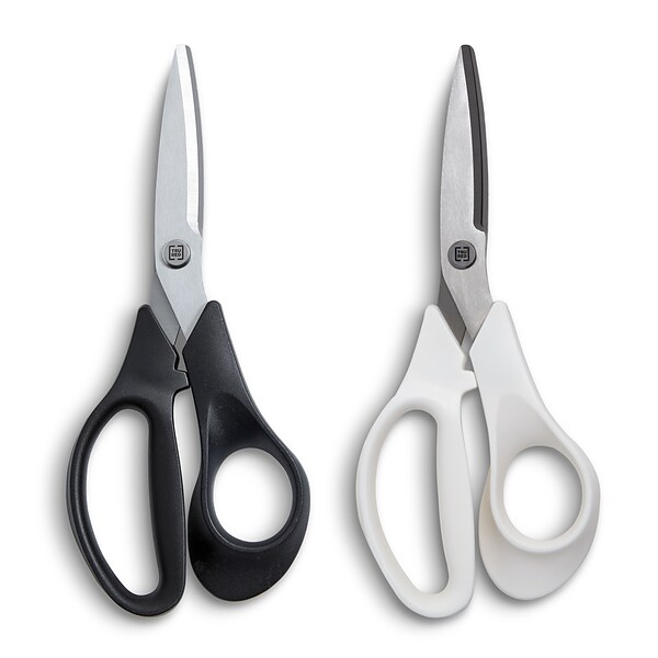 Westcott - Westcott KleenEarth 8 Straight Recycled Stainless Steel  Scissors, Black, 2 Pack (15179)