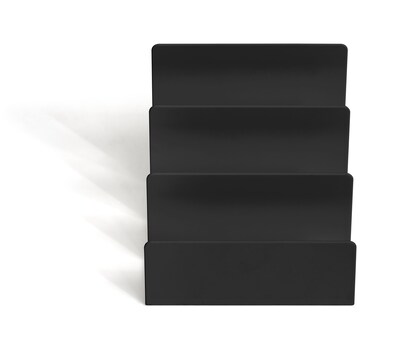 TRU RED™3-Compartment Plastic Letter Sorter, Black (TR55284)