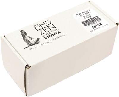 Zebra F-701 Ballpoint Pen Refill, 0.8mm Tip, Black, 20/Pack (89120)
