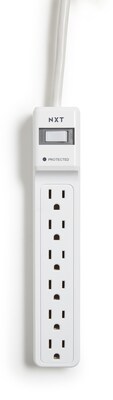 NXT Technologies™ 6-Outlet Surge Protector, 2.5 Cord, 500 Joules, 2/Pack (NX54311)
